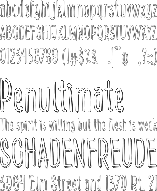 Sundaycoffee font preview