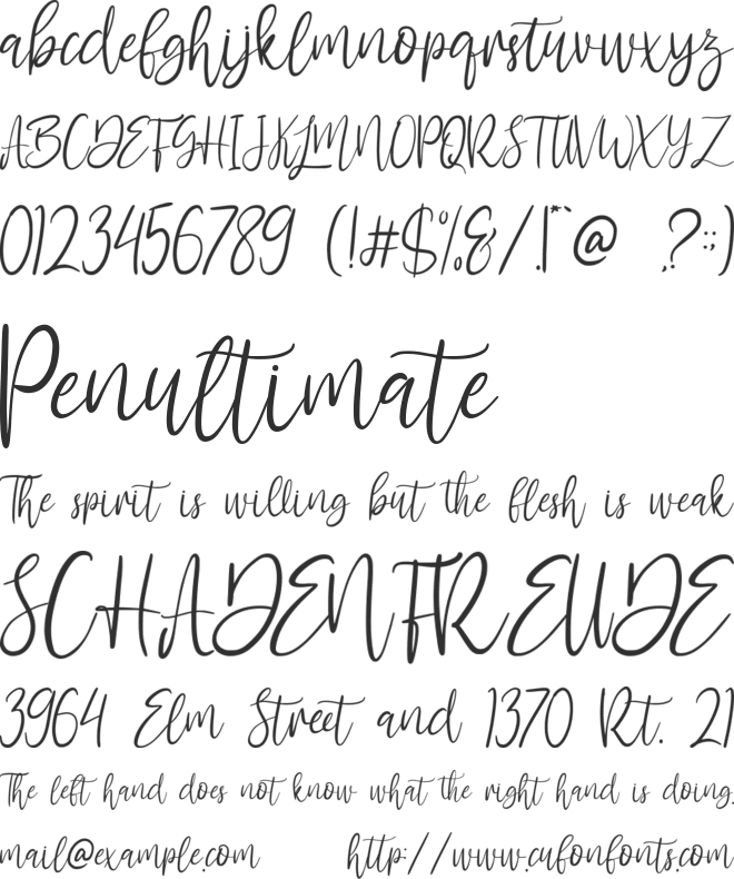 Antemy font preview