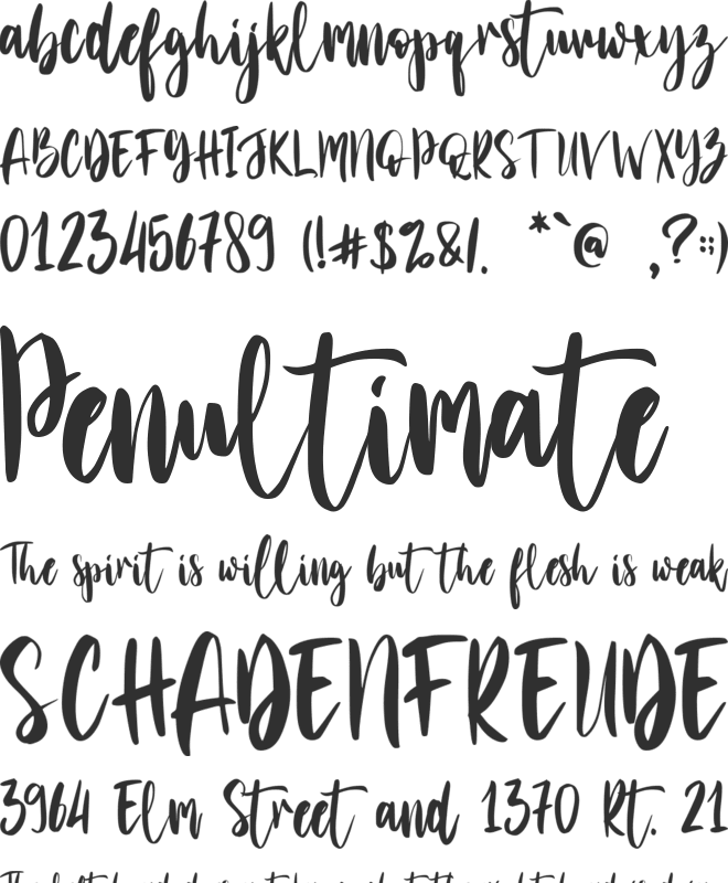 Spring has come - personal use font preview