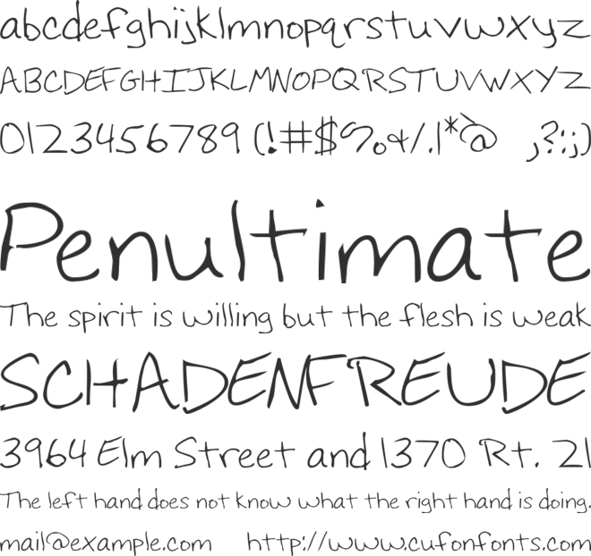 Hoffmanhand font preview