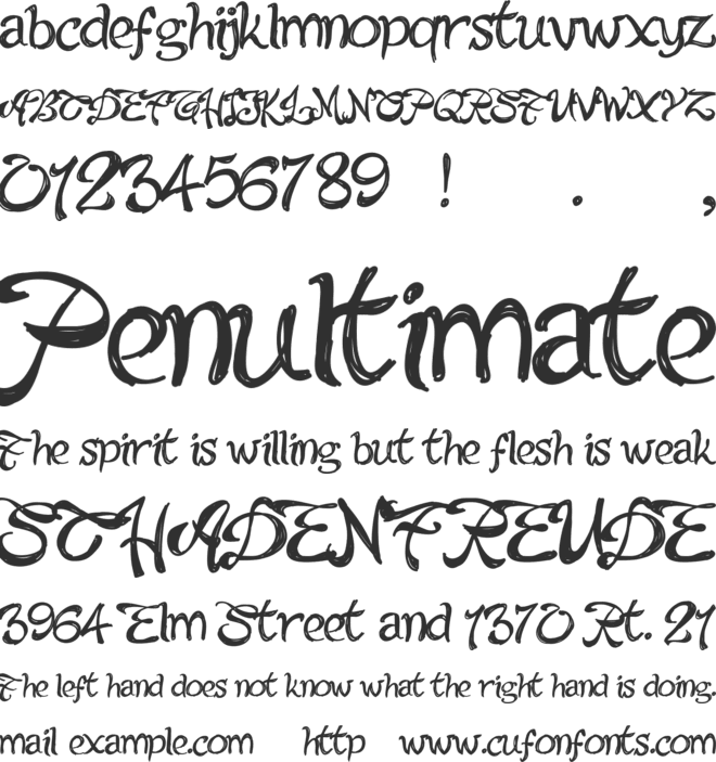 PWAlabama font preview