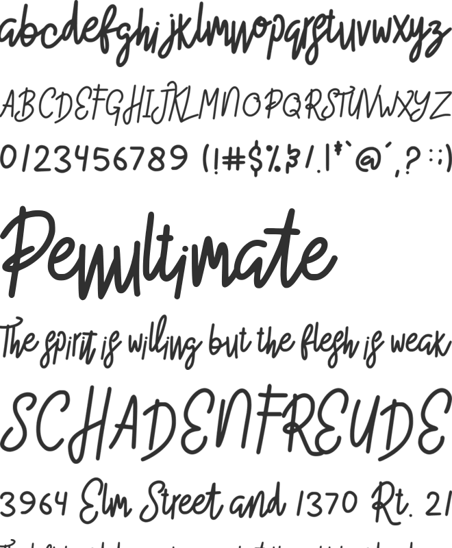 Meiloly font preview