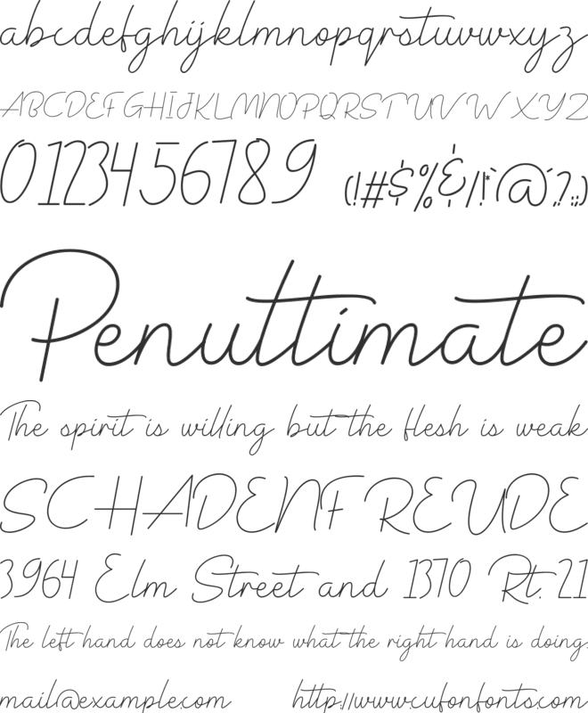 Greatney font preview