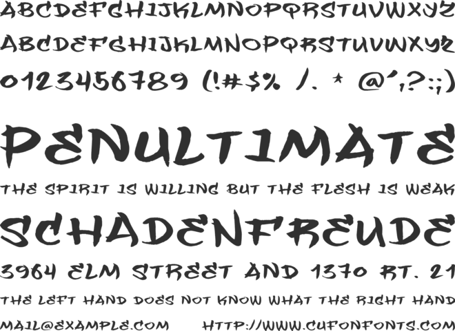 Flashit font preview