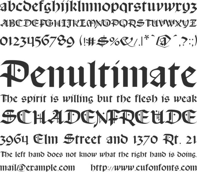 Schampel font preview