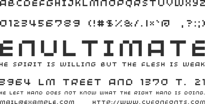 Minimum font preview