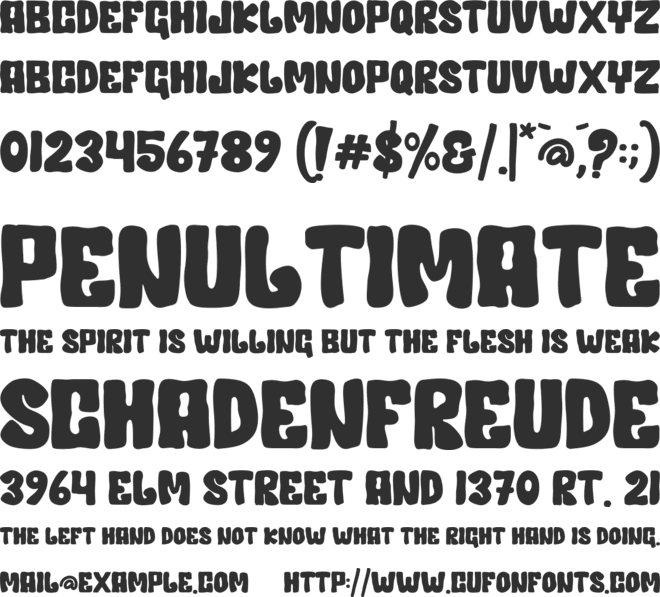 Gharwich font preview