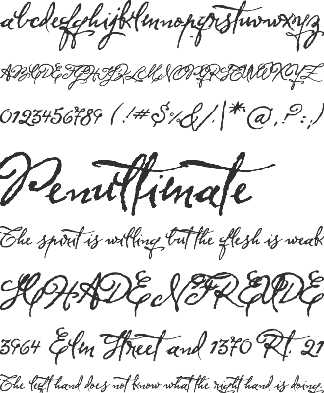 Herencia font preview