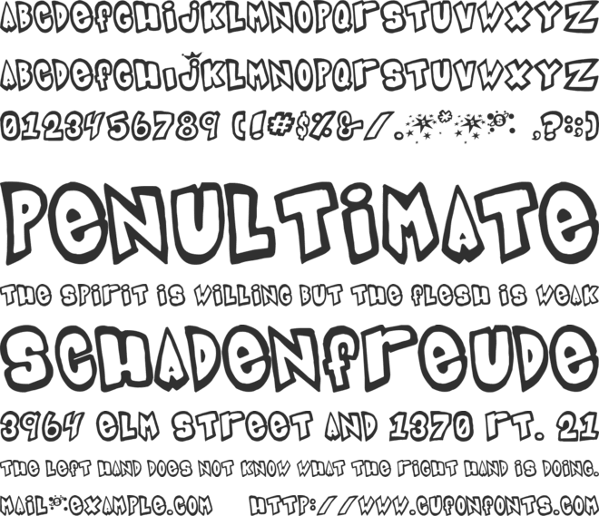 Indigo Joker font preview