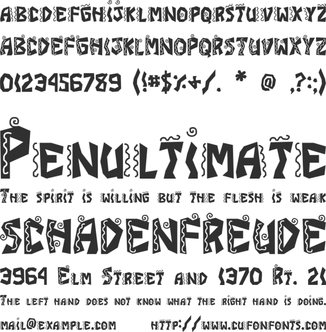 JI Chimichanga font preview