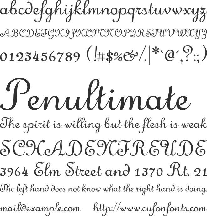 Merveille font preview