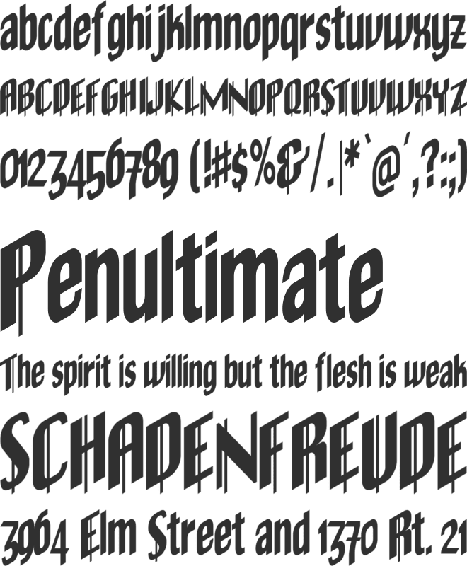 OldeChicago font preview