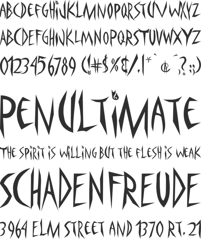 Panophobia font preview