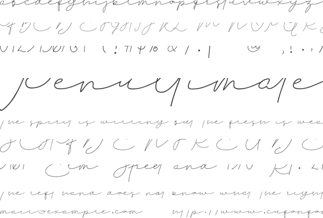 Thampholine font preview