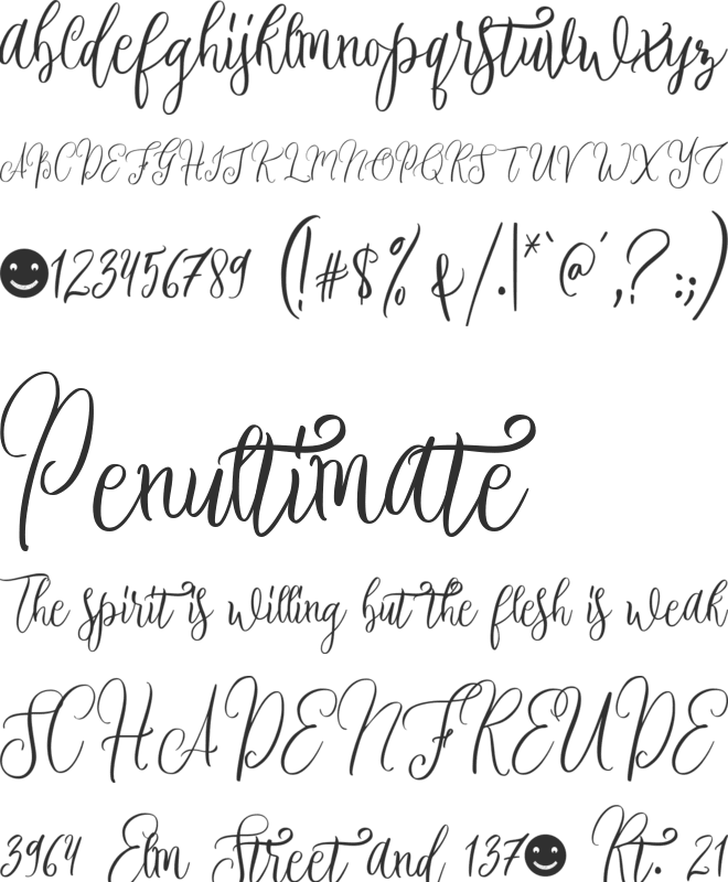 BeautyGreen font preview