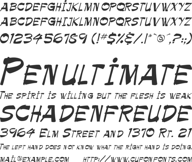 TR Palette font preview