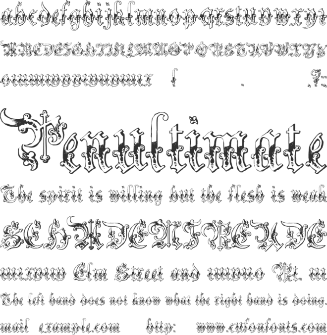 Strelsau font preview