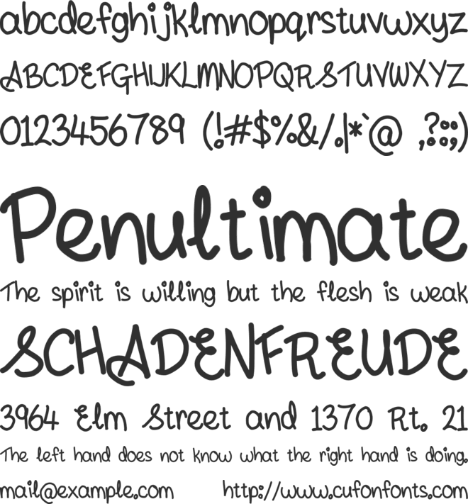 andyallshort font preview