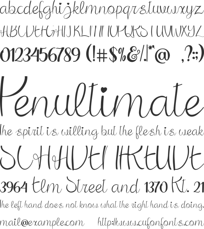 Thank You Teacher font preview