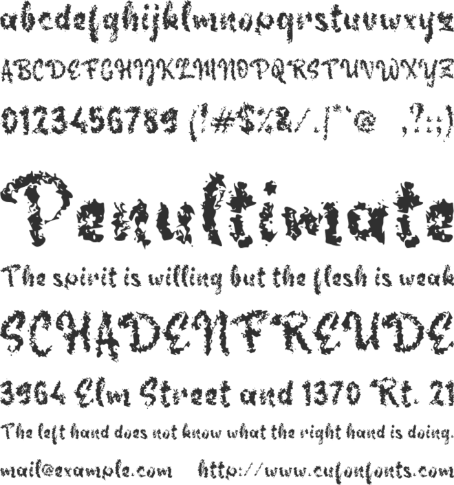 b Beling Kaca font preview