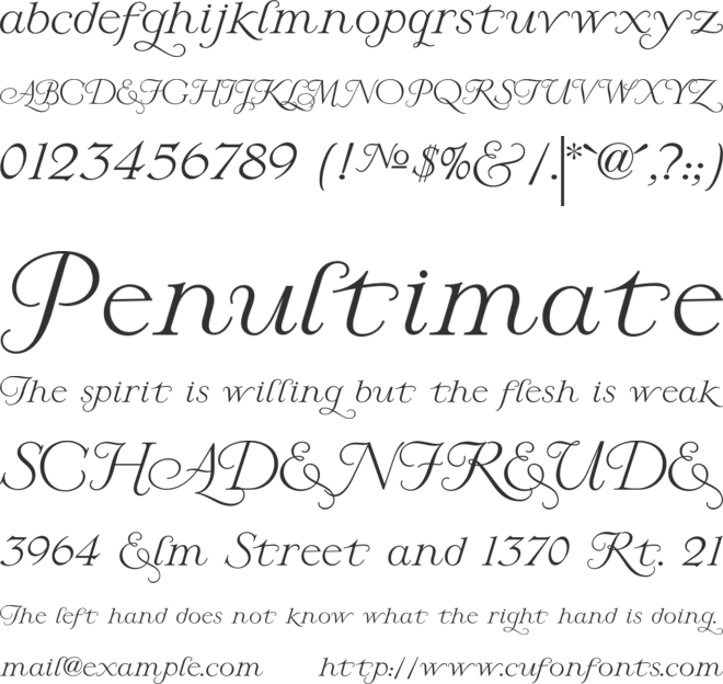 Larisa Script font preview