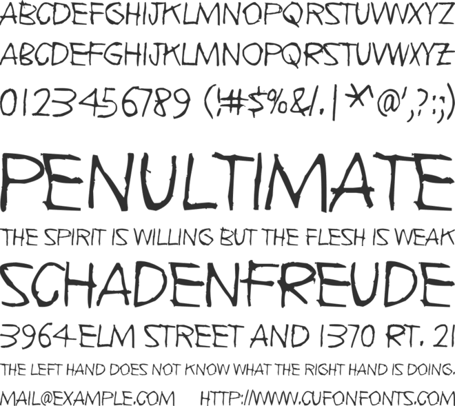 Echoes font preview