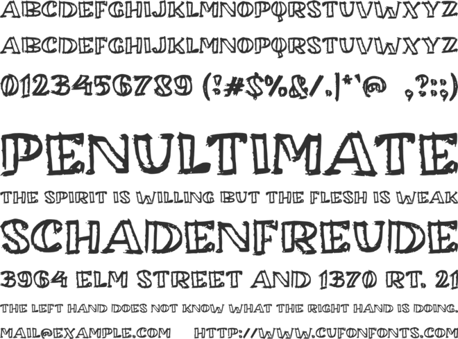 b Baret font preview