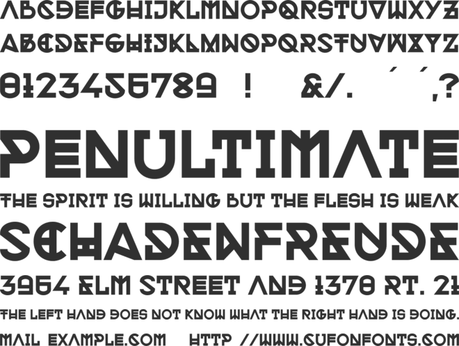 Kontanter font preview