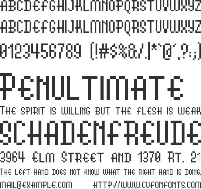 LunchMenu font preview