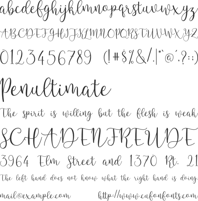 Lesillia font preview