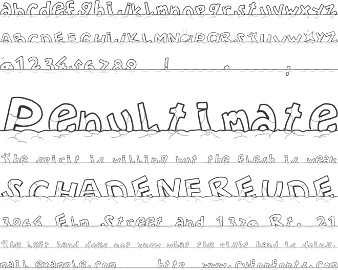 PWWORLDSEND2112 font preview