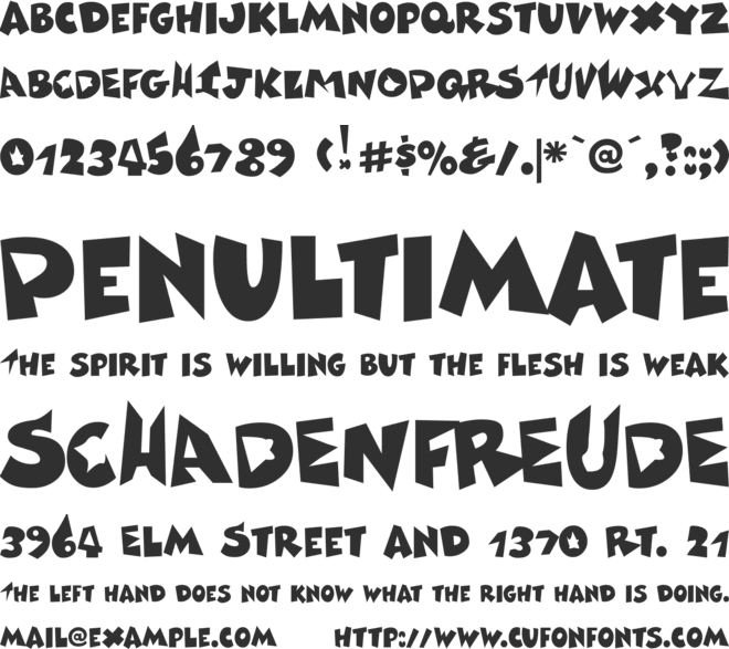 Vaca font preview