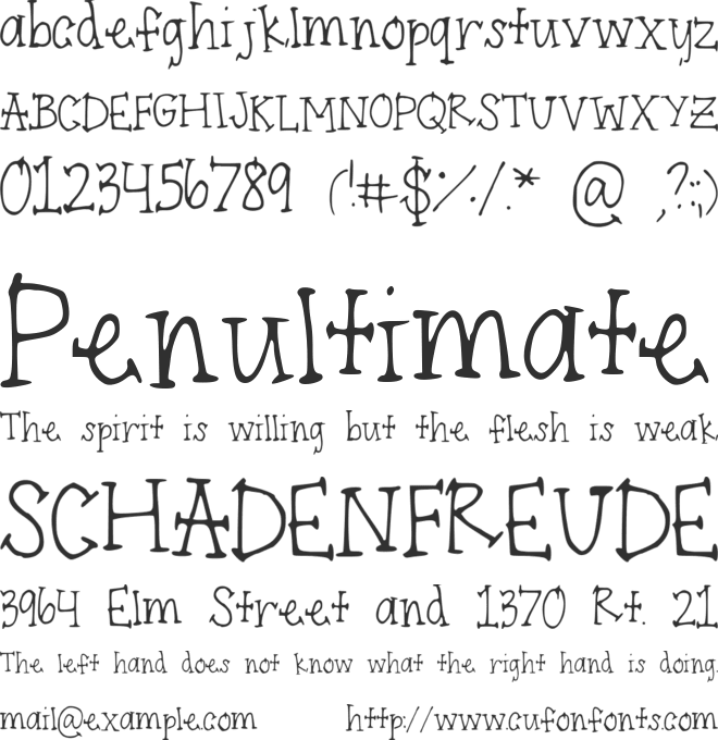 Endpoints font preview