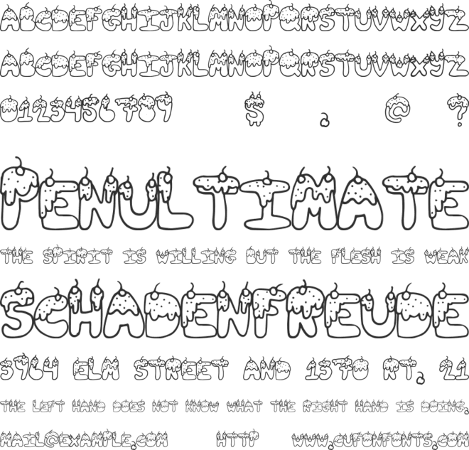 TastySundae font preview