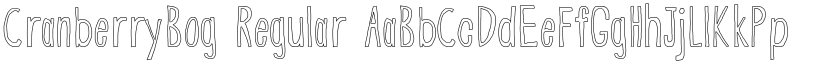 CranberryBog font download