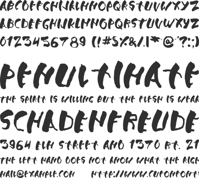 Falsthan font preview