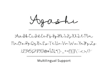 Agashi Signature Font