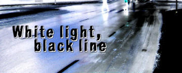 White , black line