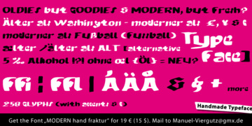 MODERN hand fraktur