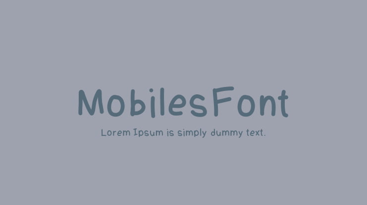 MobilesFont Font