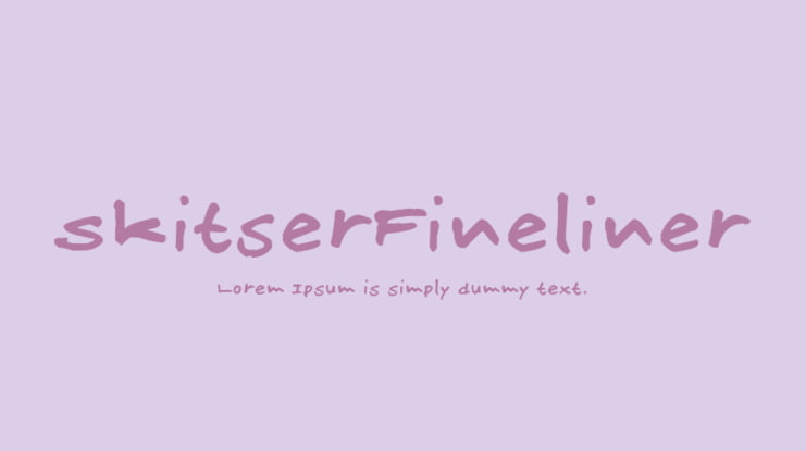 SkitserFineliner Font