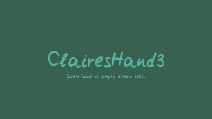 ClairesHand3 Font