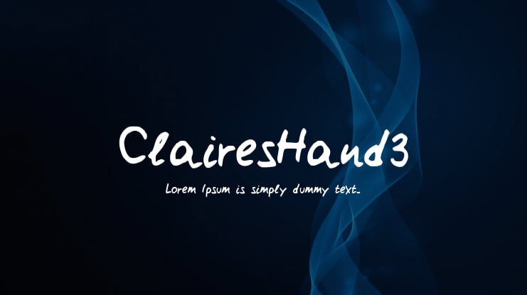 ClairesHand3 Font