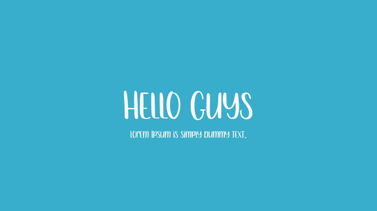 Hello Guys Font