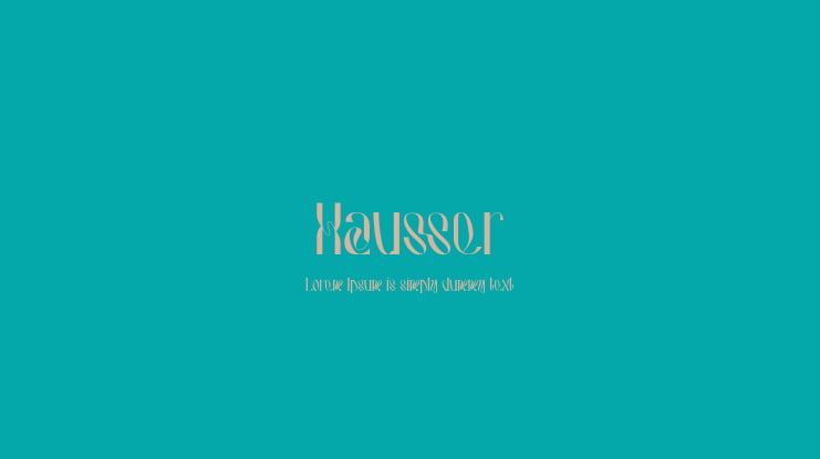 Hausser Font