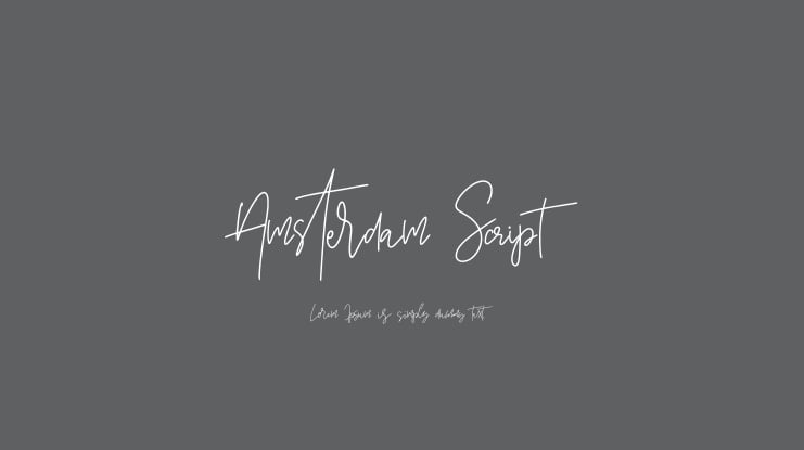 Amsterdam Script Font Family