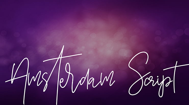 Amsterdam Script Font Family