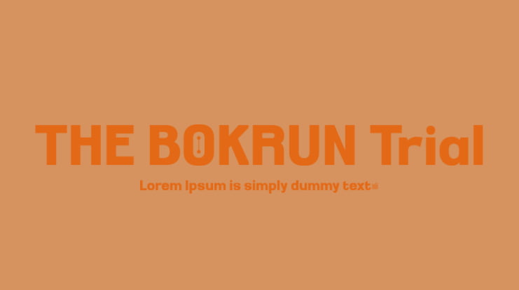 THE BOKRUN Trial Font Family