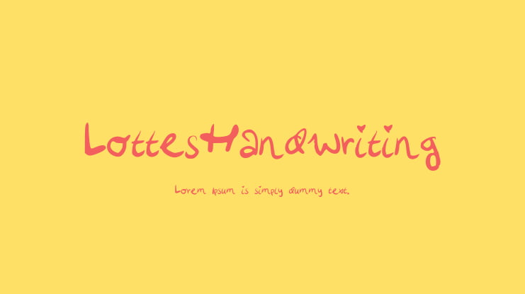 LottesHandwriting Font