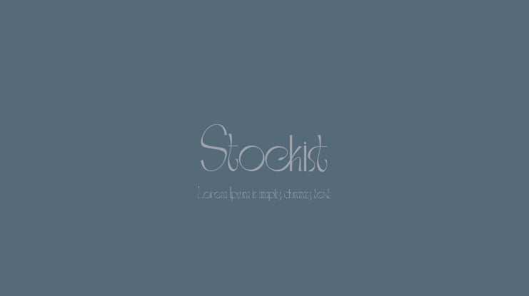 Stockist Font